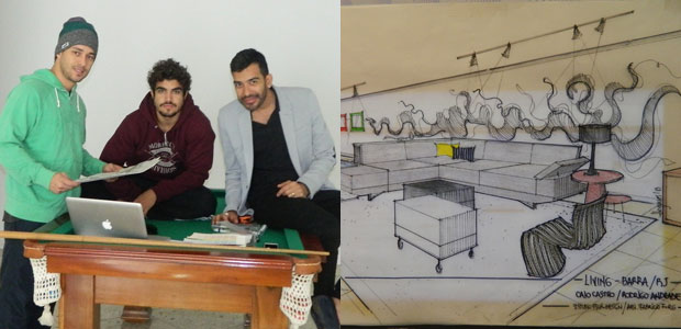 Caio Castro mostra projeto da sala de novo apartamento