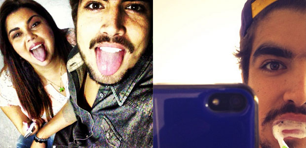 Caio Castro tira foto escovando os dentes; confira!