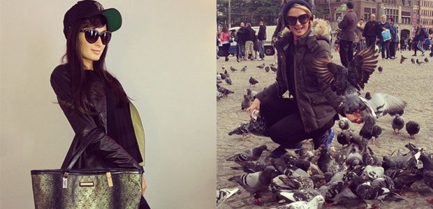 Disfarçada, Paris Hilton alimenta pombos em Amsterdã, veja aqui!