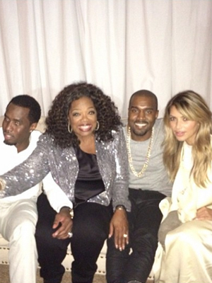 Kim Kardashian registra encontro com Oprah Winfrey em festa