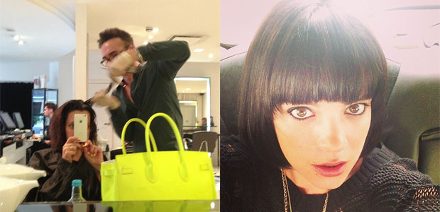 Lily Allen volta a ter os cabelos pretos e adota corte mais curto