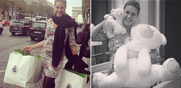 Ana Hickmann faz mais compras para o filho em Paris