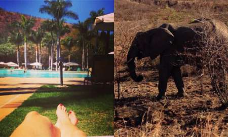 Adriane Galisteu posta foto aproveitando a África do Sul