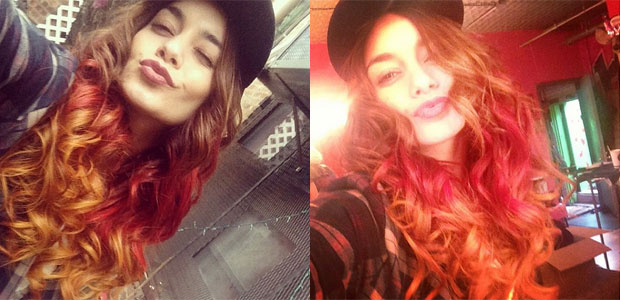 Vanessa Hudgens pinta o cabelo de vermelho, veja as fotos!