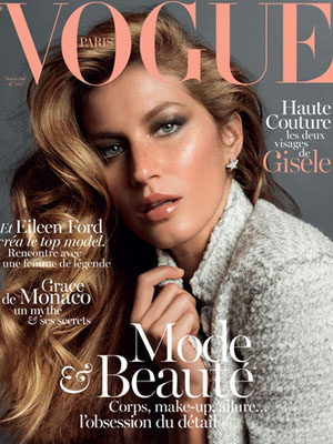 Gisele Bündchen posa para capa da <i>Vogue</i> francesa