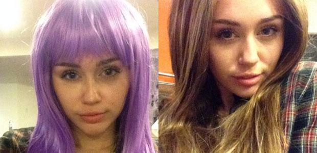 Miley Cyrus aparece com cabelo colorido, veja!