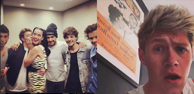 Niall Horan, da <i>One Direction</i>, dá um beijo em Katy Perry, veja a foto!