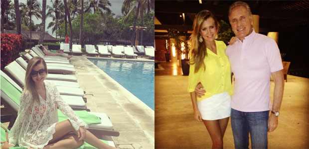 Ana Paula Siebert descansa com Roberto Justus na Bahia