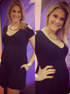 Ana Hickmann mostra barriga de cinco meses