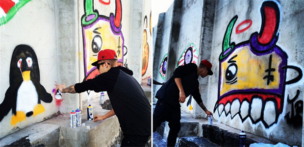Fora do Brasil, Justin Bieber posta foto de grafite: <i>Quem irá me impedir, haaannn</i>