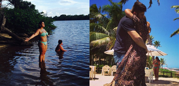Preta Gil publica foto com o namorado na Bahia