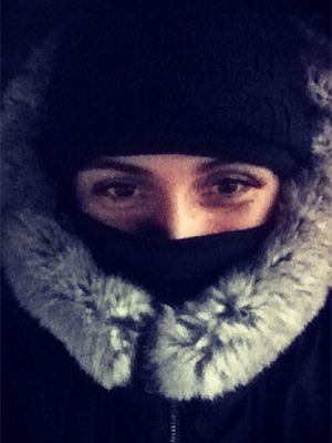 Giovanna Antonelli sofre com o frio de Nova York