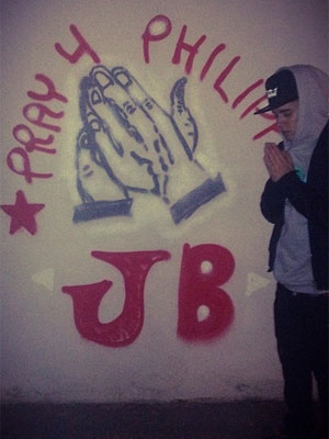 Justin Bieber usará grafite para ajudar as Filipinas