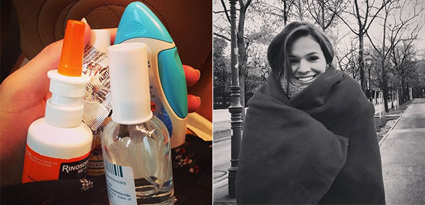 Bruna Marquezine reclama de resfriado