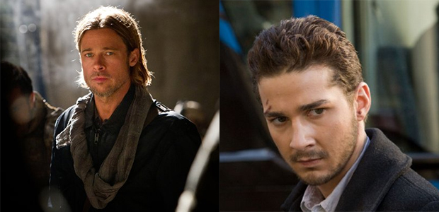 Trabalhando juntos em um filme, Brad Pitt e Shia LaBeouf não estão se dando bem