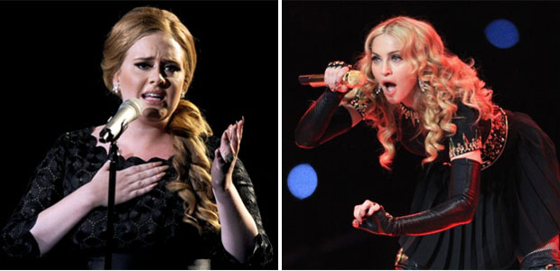 Madonna pede ajuda de Adele para compor novo álbum