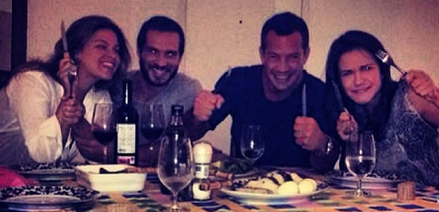 Namorada de Malvino Salvador posta foto de jantar com o ator, veja aqui!