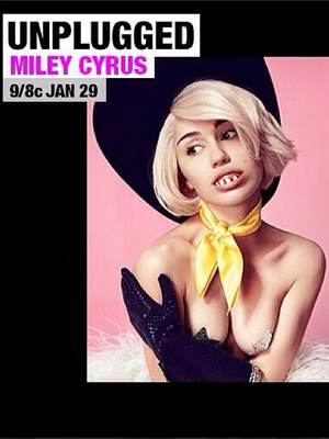 Miley Cyrus aparece polêmica na imagem de divulgação do seu acústico