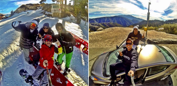 Nos Estados Unidos, Caio Castro pratica <i>snowboard</i> e posta foto, veja aqui!