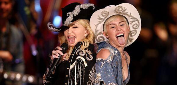 Acústico de Miley Cyrus com Madonna para a <i>MTV</i> é exibido no Brasil