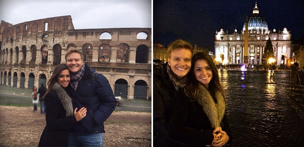 Thaís Fersoza e Michel Teló postam foto em Roma, veja aqui!