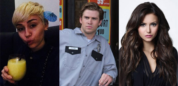 Miley Cyrus saboreia coquetel após ex-noivo sair com Nina Dobrev