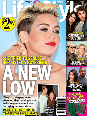 Miley Cyrus tentou conquistar o namorado da irmã