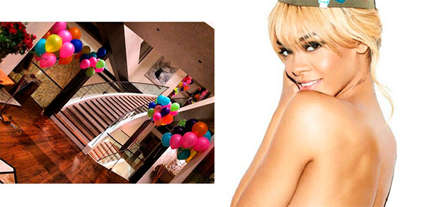 Rihanna mostra os preparativos para sua festa de aniversário