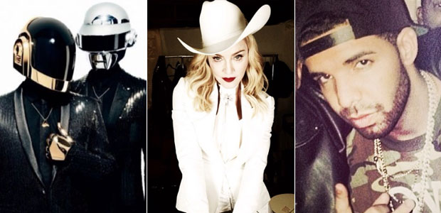 Madonna poderá fazer parcerias com <i>Daft Punk</i> e o <i>rapper</i> Drake