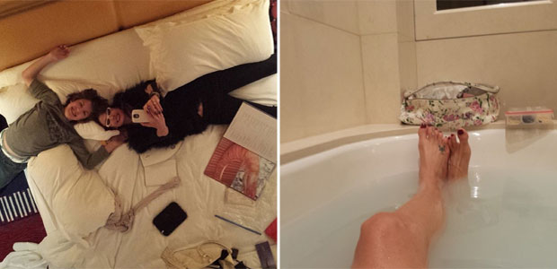 Luciana Gimenez publica foto com o filho em quarto de hotel na China
