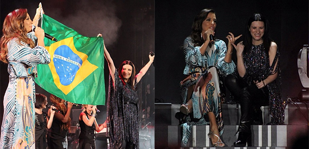 Laura Pausini grava DVD ao lado de Ivete Sangalo, veja as fotos!