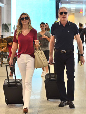 Após Ticiane Pinheiro assumir namoro, Roberto Justus é visto no aeroporto com Ana Paula Siebert