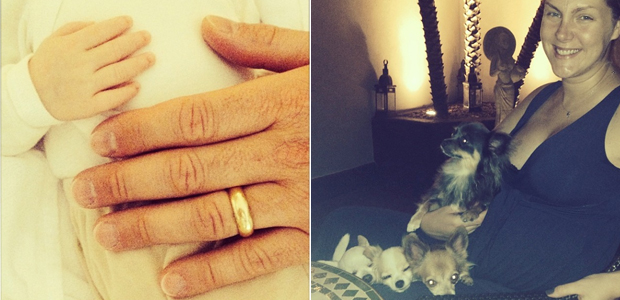 Ana Hickmann posta foto comparando mãos do filho e do marido