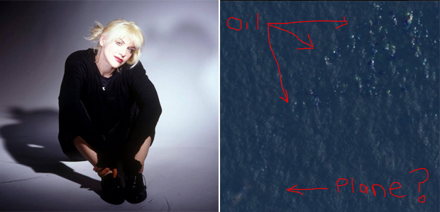 Courtney Love diz ter encontrado avião perdido
