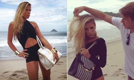 Adriane Galisteu faz ensaio fotográfico na praia