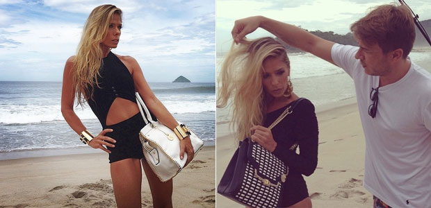 Adriane Galisteu faz ensaio fotográfico na praia