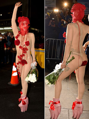 Lady Gaga usa macacão transparente com tapa-sexo vermelho em seu aniversário. Confira!