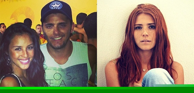 Bruno Gissoni, que namora Yanna Lavigne, é visto de mãos dadas com outra atriz