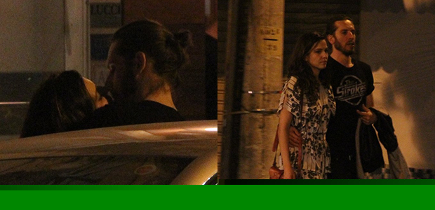 Tainá Müller é fotografada aos beijos com o namorado