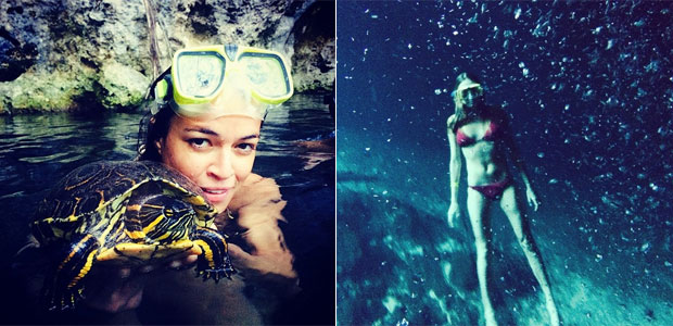 Cara Delevingne e Michelle Rodriguez curtem férias em Cancun. Confira!