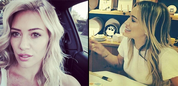 Hilary Duff muda o visual e deixa as madeixas platinadas. Compare aqui!