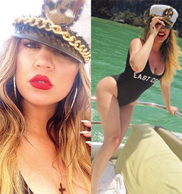 Khloé Kardashian sensualiza usando maiô, veja as fotos!