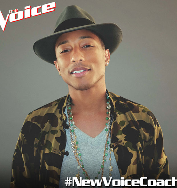 Pharrel Williams será técnico na sétima temporada de <i>The Voice</i>