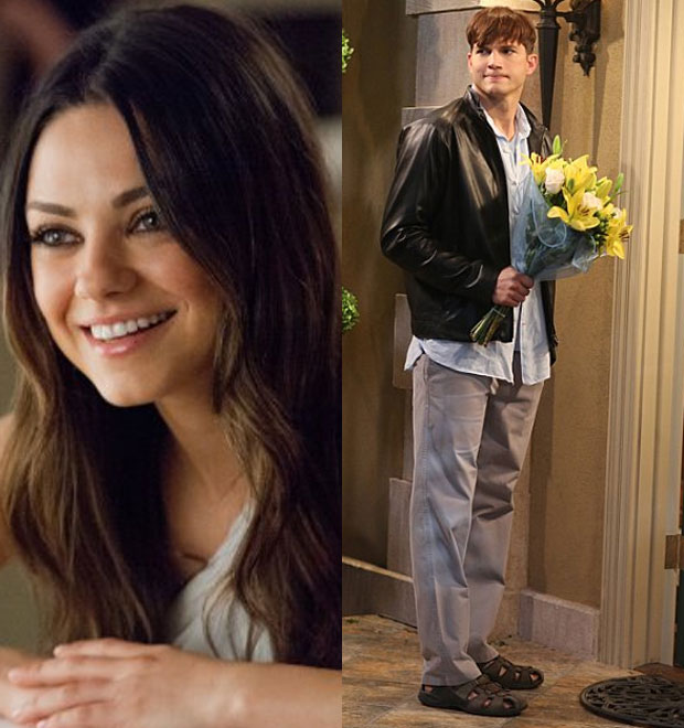 Supostamente grávida, Mila Kunis visita família de Ashton Kutcher com o ator