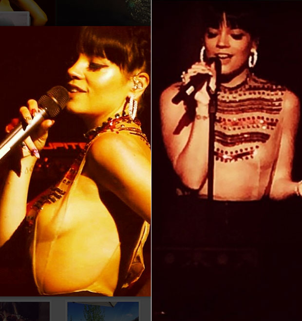 Lily Allen faz <i>show</i> sem sutiã e quase mostra demais. Confira aqui!