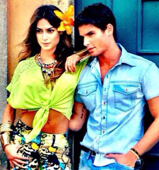 Thaila Ayala e Jonatas Faro posam para campanha de grife