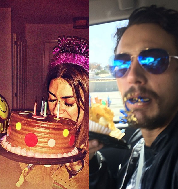 James Franco levanta suspeitas com bolo em aniversário de Thaila Ayala