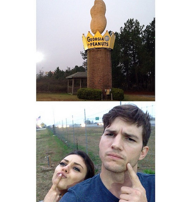 Ashton Kutcher divulga foto divertida ao lado de Mila Kunis. Confira!