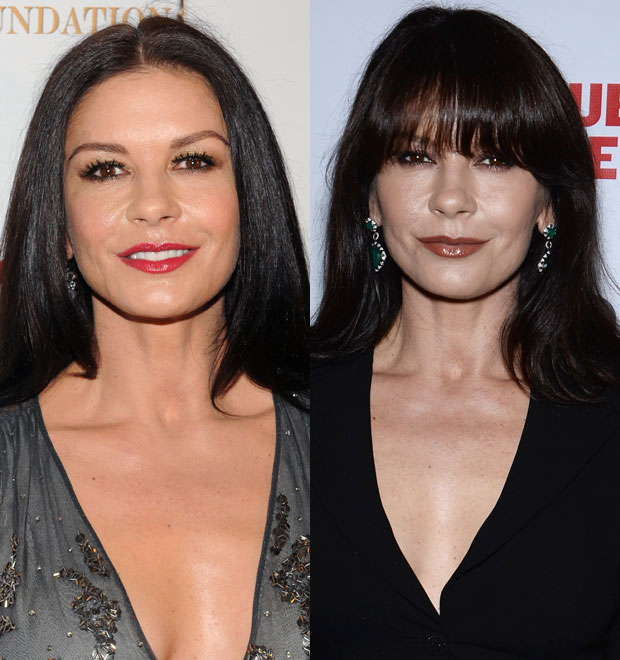 Catherine Zeta-Jones adota franjinha em evento, veja!