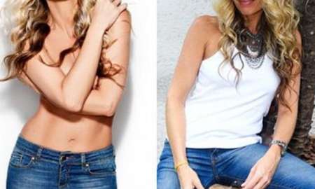 Adriane Galisteu posa <i>topless</i> para divulgar a própria linha de roupas